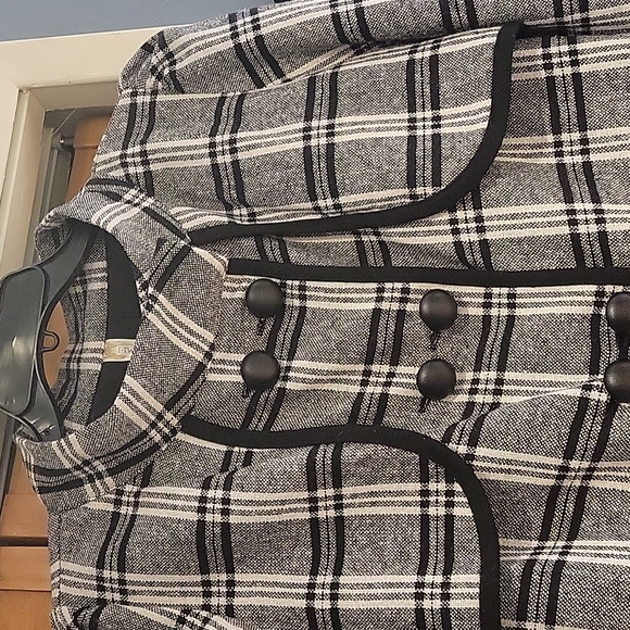 Heather gray with black, white and a light shimmer stripped pattern. - Picture 2 of 6